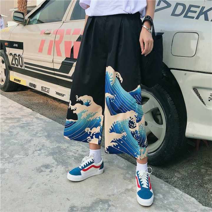 Vêtements japonais et coréens pour filles - Pantalons japonais et coréens pour femmes - Pantalon Harajuku Ukiyo