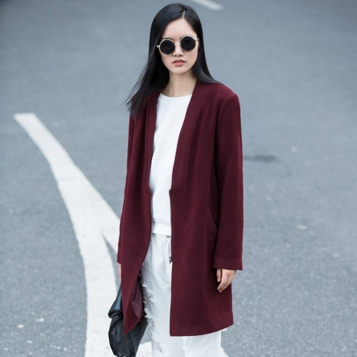Manteau coréen casual fermeture éclair