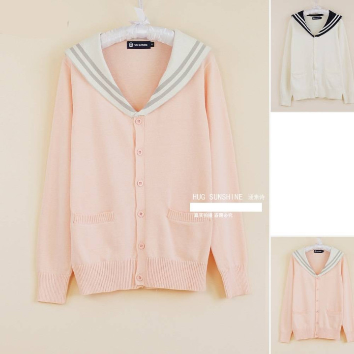 Cardigan uniforme scolaire col marin