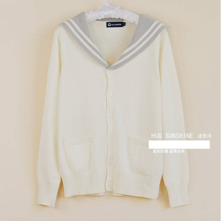 Cardigan uniforme scolaire col marin