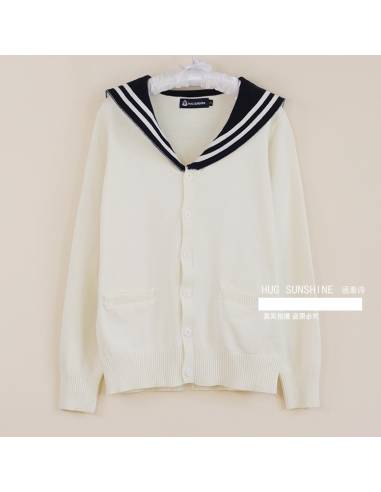 Cardigan uniforme scolaire col marin