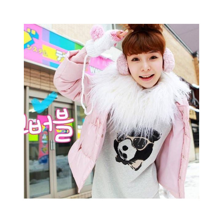Doudoune courte Rose