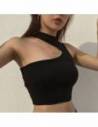 Crop top asymetrique