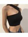 Crop top asymetrique