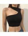 Crop top asymetrique