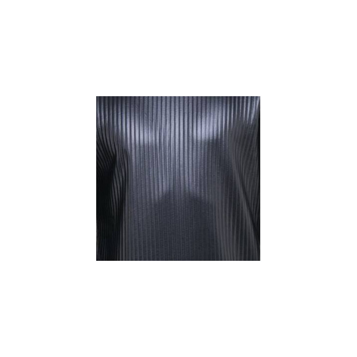 Pull double matière simili et coton