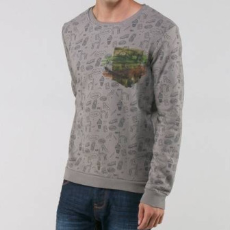 Pull Sweat Marron Motifs