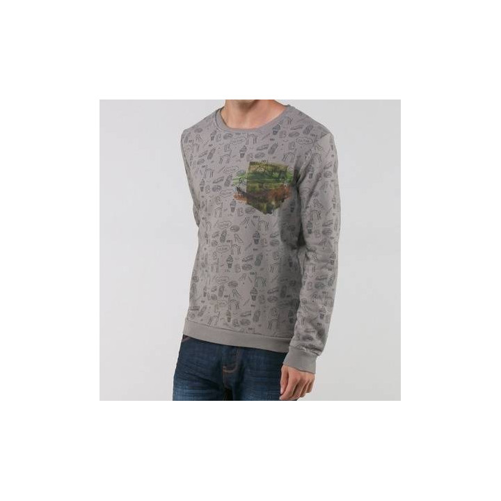 Pull Sweat Marron Motifs