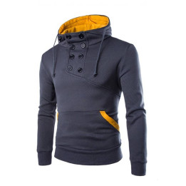 Vêtements japonais et coréens pour garçons - Sweats japonais et coréens pour hommes - Sweat bicolore 8 boutons