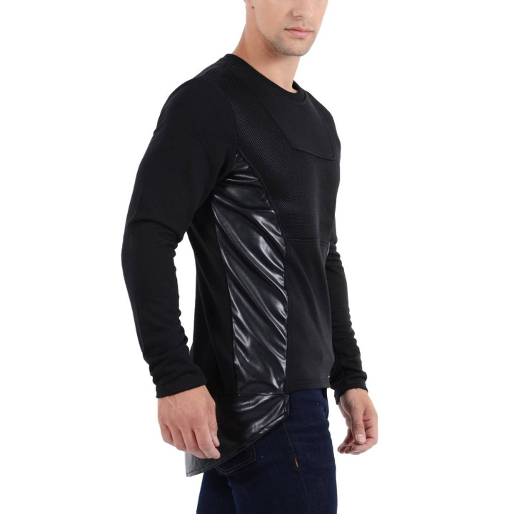 Vêtements japonais et coréens pour garçons - Tee-shirts japonais et coréens pour hommes - Pull bi matière