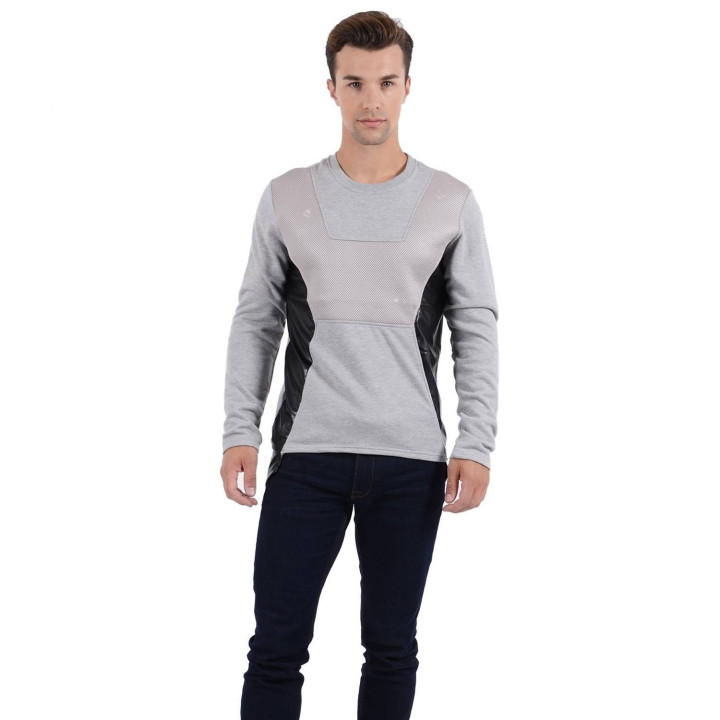 Vêtements japonais et coréens pour garçons - Tee-shirts japonais et coréens pour hommes - Pull bi matière