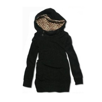 Vêtements japonais et coréens - Sweats japonais et coréen - Hoodie Imprimé Léopard