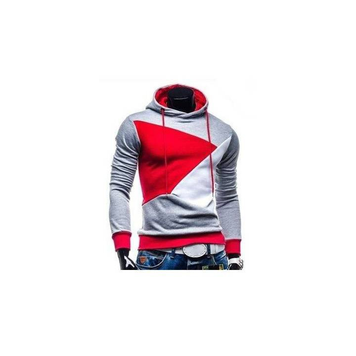 Vêtements japonais et coréens pour garçons - Sweats japonais et coréens pour hommes - Sweat bicolore col capuche