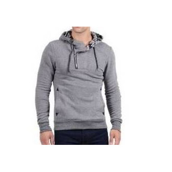 Vêtements japonais et coréens pour garçons - Sweats japonais et coréens pour hommes - Sweat capuche gris
