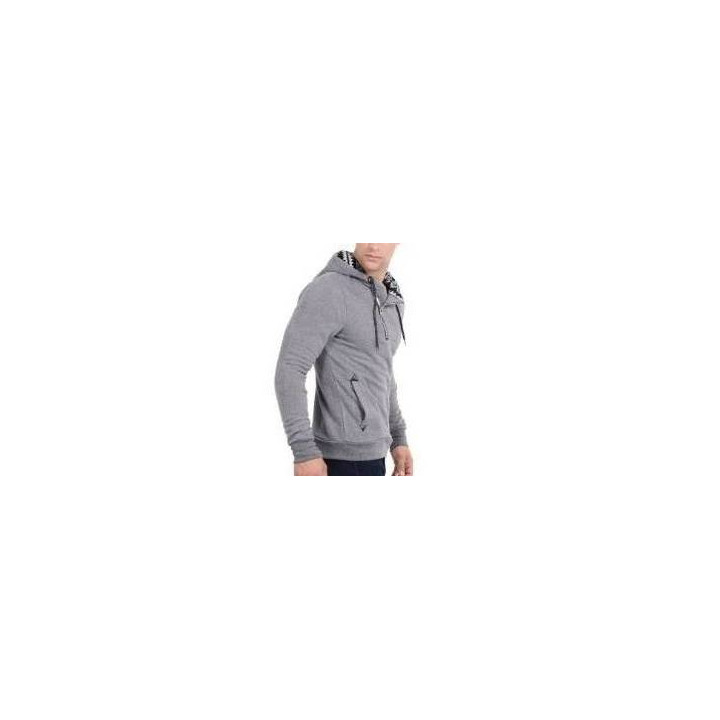 Vêtements japonais et coréens pour garçons - Sweats japonais et coréens pour hommes - Sweat capuche gris