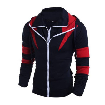 Vêtements japonais et coréens pour garçons - Sweats japonais et coréens pour hommes - Sweat bicolore double zip