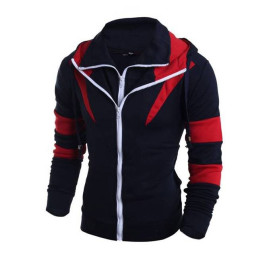 Vêtements japonais et coréens pour garçons - Sweats japonais et coréens pour hommes - Sweat bicolore double zip