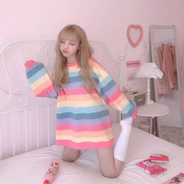 T-shirt à manches longues Multicouleur Niji Kawaii
