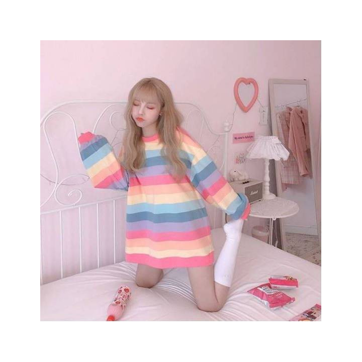 T-shirt à manches longues Multicouleur Niji Kawaii