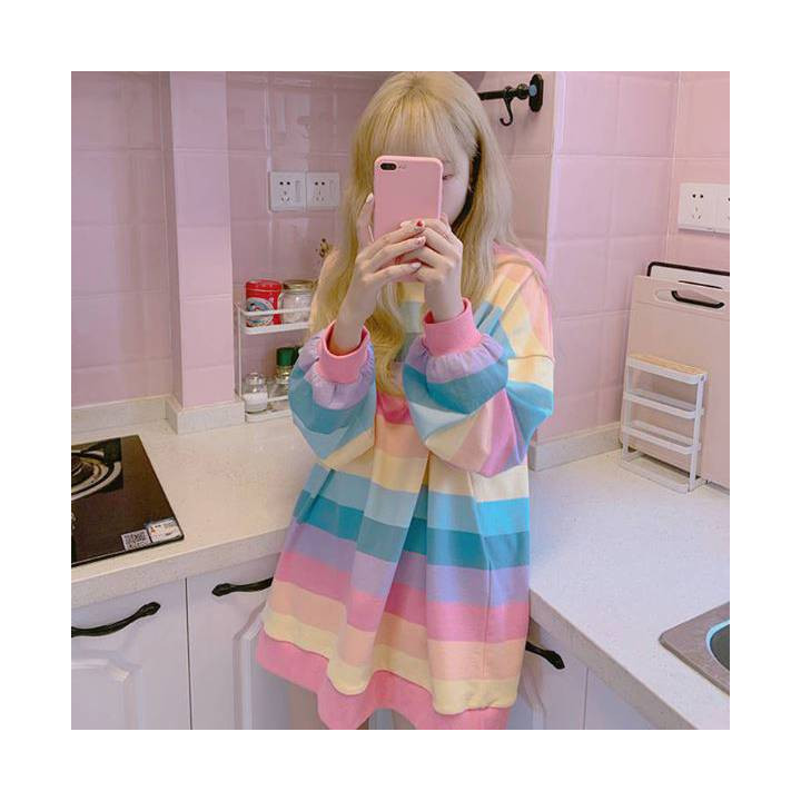 T-shirt à manches longues Multicouleur Niji Kawaii