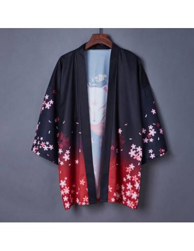 Kimono Yukata Kuro to aka neko