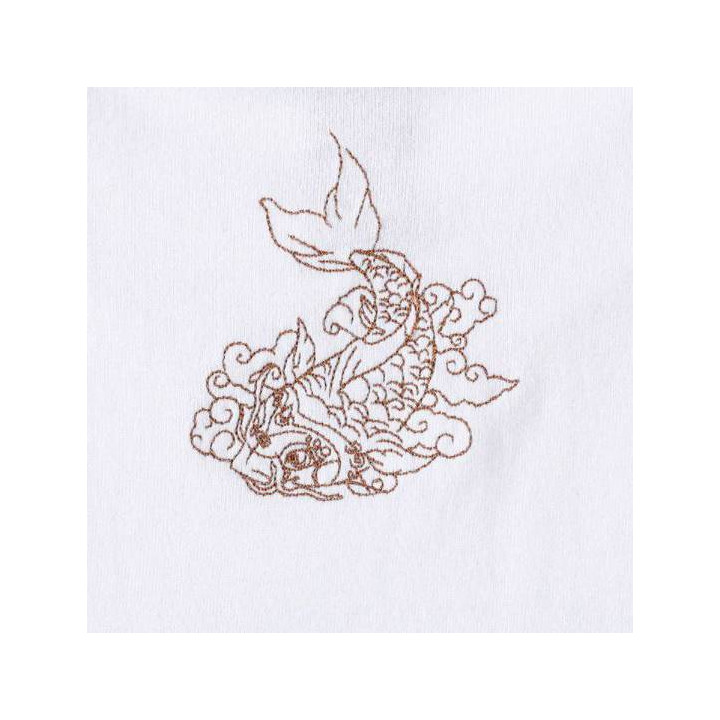 Vêtements japonais et coréens pour filles - T-Shirts japonais et coréens pour femmes - T-shirt Shiroi à broderie