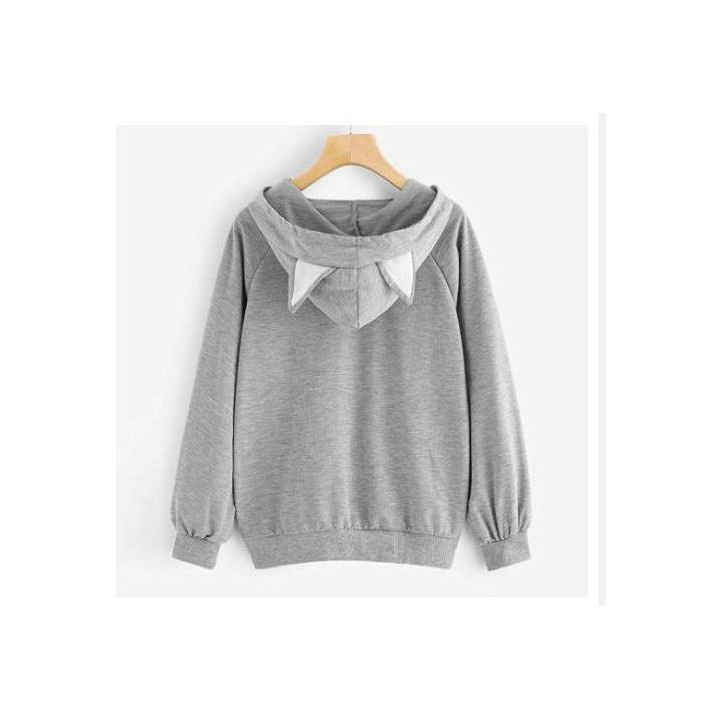 Vêtements japonais et coréens pour femmes - Sweat oreilles de chat