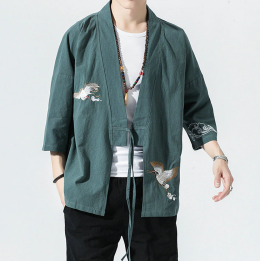 Vêtements japonais et coréens pour hommes - Kimonos japonais et coréens pour hommes - Kimono Pasuterugurīn