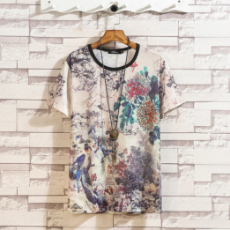 Vêtements japonais et coréens pour garçons - T-shirt japonais et coréens pour hommes - T-shirt Furawāgāden