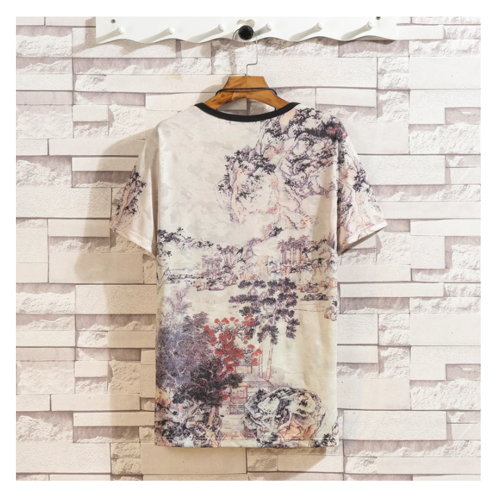 Vêtements japonais et coréens pour garçons - T-shirt japonais et coréens pour hommes - T-shirt Furawāgāden