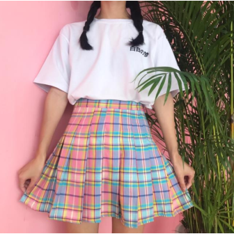 Vêtements japonais et coréens pour filles - Jupes japonaises et coréennes pour femmes - Jupe Ecolière Kyandī