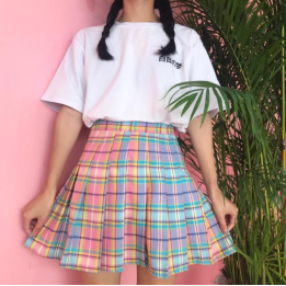 Vêtements japonais et coréens pour filles - Jupes japonaises et coréennes pour femmes - Jupe Ecolière Kyandī