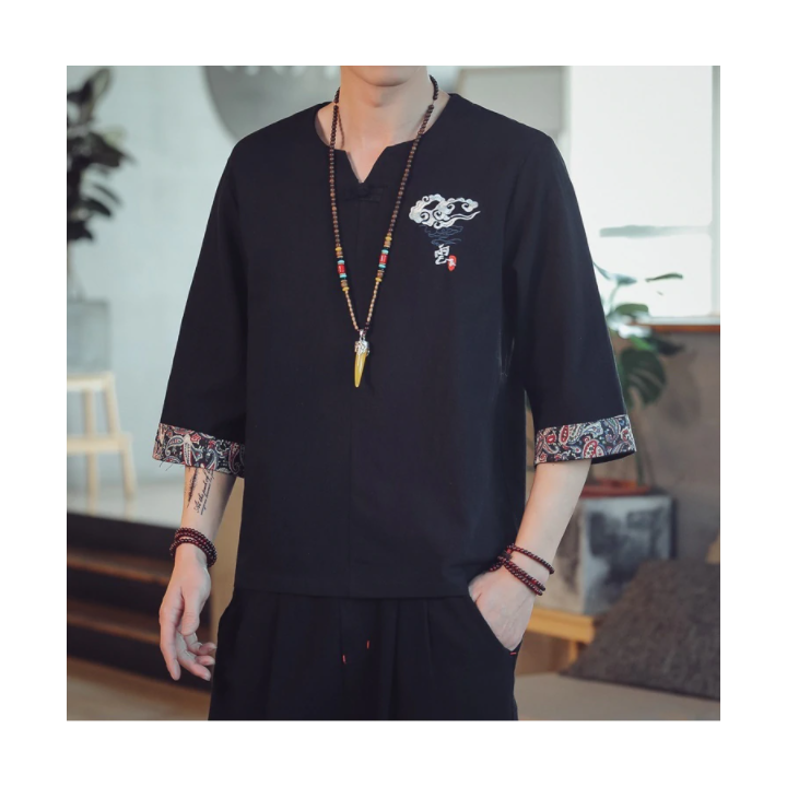 T-shirt Col V Kemuri