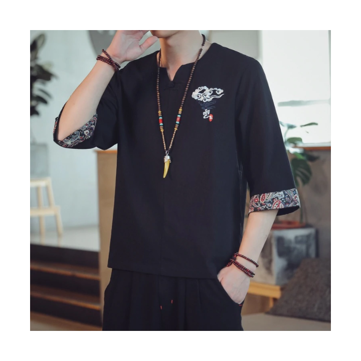 T-shirt Col V Kemuri