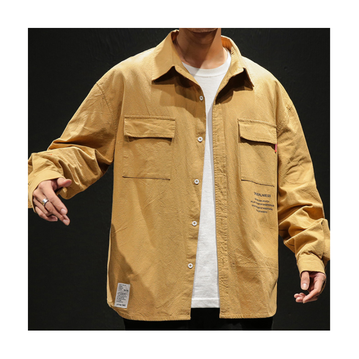 Vêtements japonais et coréens pour garçons - T-shirt japonais et coréens pour hommes - Chemise Masutādo