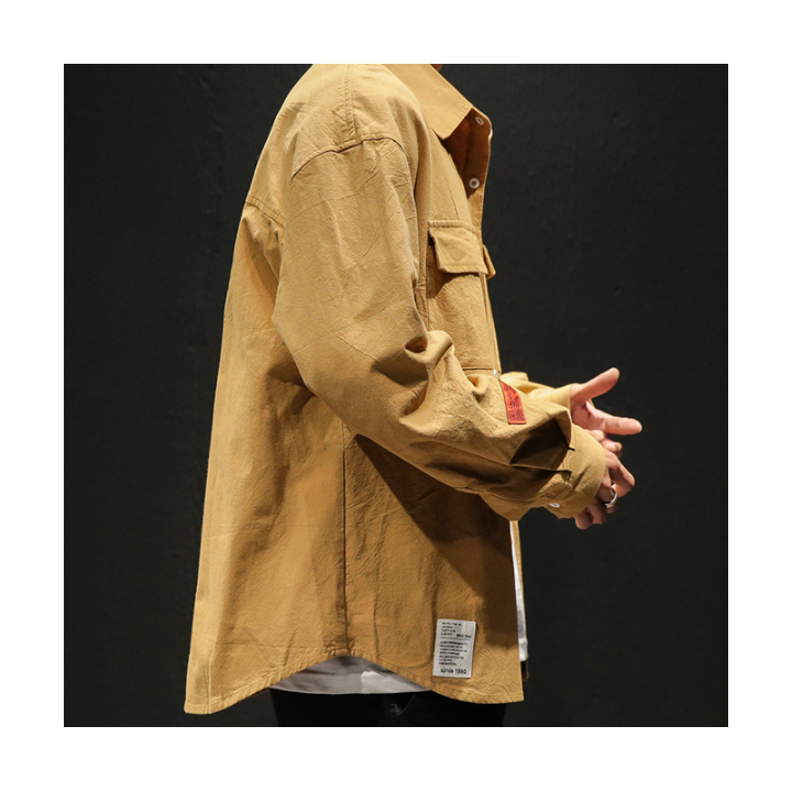 Vêtements japonais et coréens pour garçons - T-shirt japonais et coréens pour hommes - Chemise Masutādo