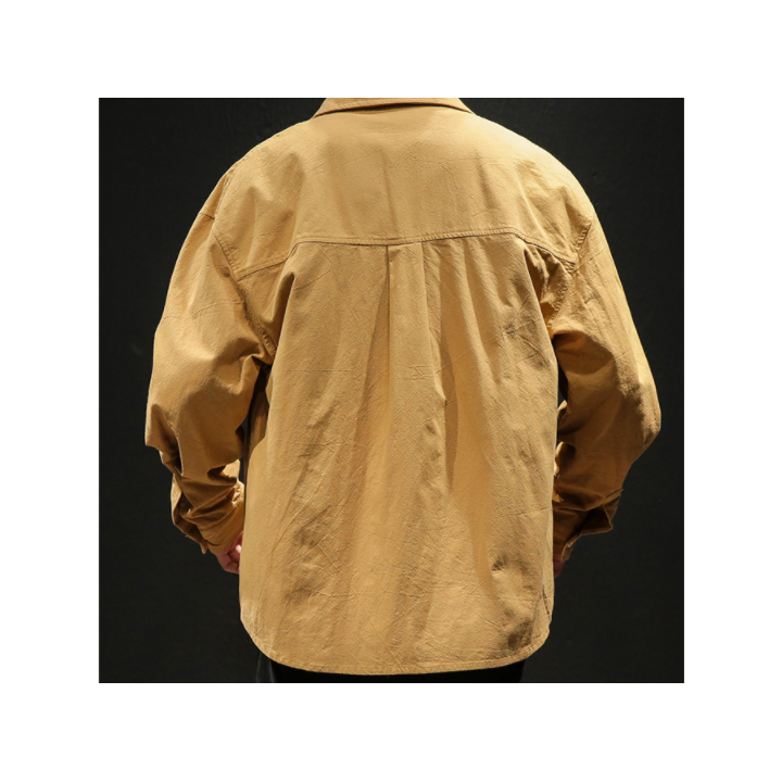 Vêtements japonais et coréens pour garçons - T-shirt japonais et coréens pour hommes - Chemise Masutādo