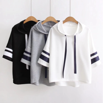 Vêtements japonais et coréens pour filles - T-Shirts japonais et coréens pour femmes - T-shirt Asurechikku