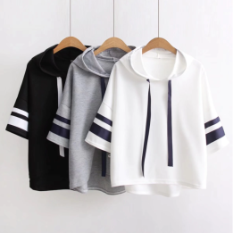 Vêtements japonais et coréens pour filles - T-Shirts japonais et coréens pour femmes - T-shirt Asurechikku