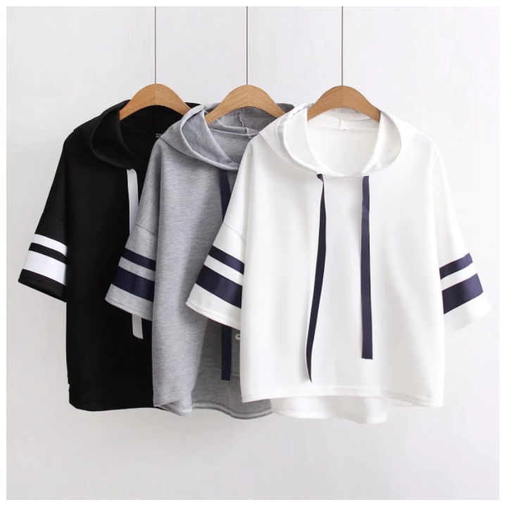 Vêtements japonais et coréens pour filles - T-Shirts japonais et coréens pour femmes - T-shirt Asurechikku