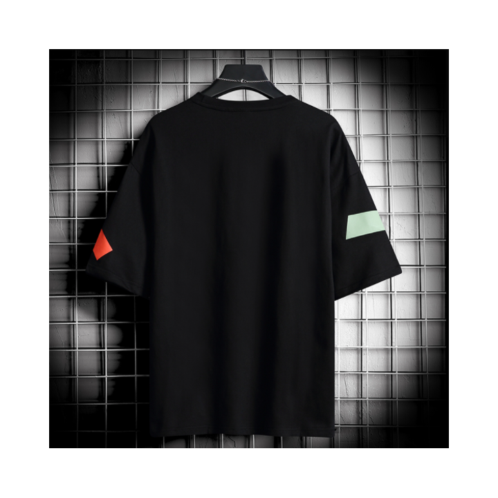 Vêtements japonais et coréens pour garçons - T-shirt japonais et coréens pour hommes - T-shirt Patchwork Jibunrashiku