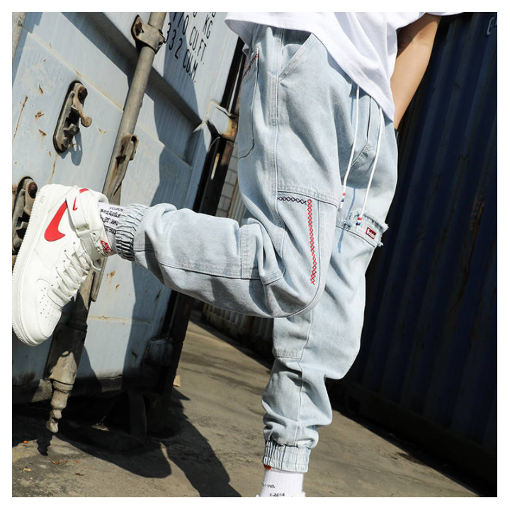 Vêtements japonais et coréens pour garçons - Pantalons japonais et coréens pour hommes - Jegging Slim Sutorītouea