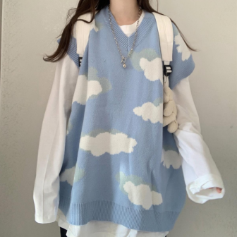 Vêtements japonais et coréens pour femmes - Chandail Sans Manches Kuraudo