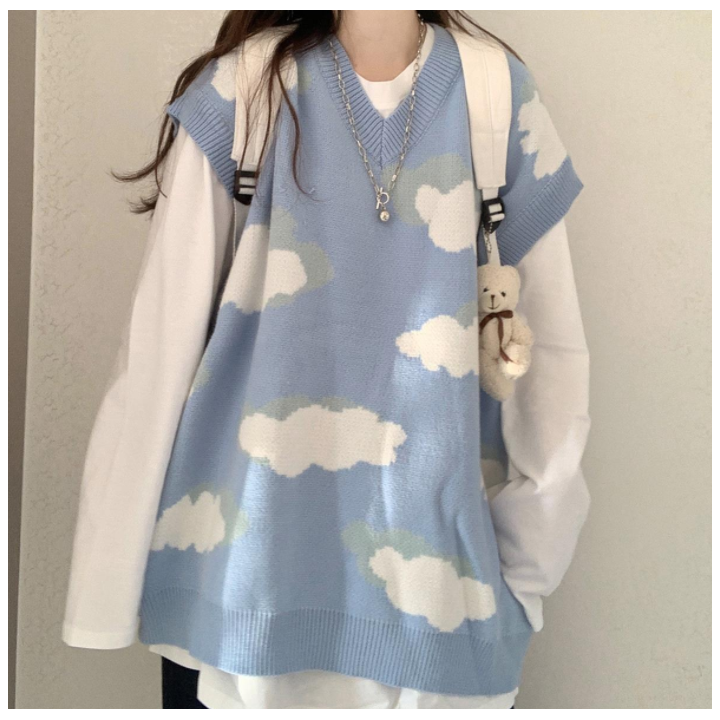 Vêtements japonais et coréens pour femmes - Chandail Sans Manches Kuraudo