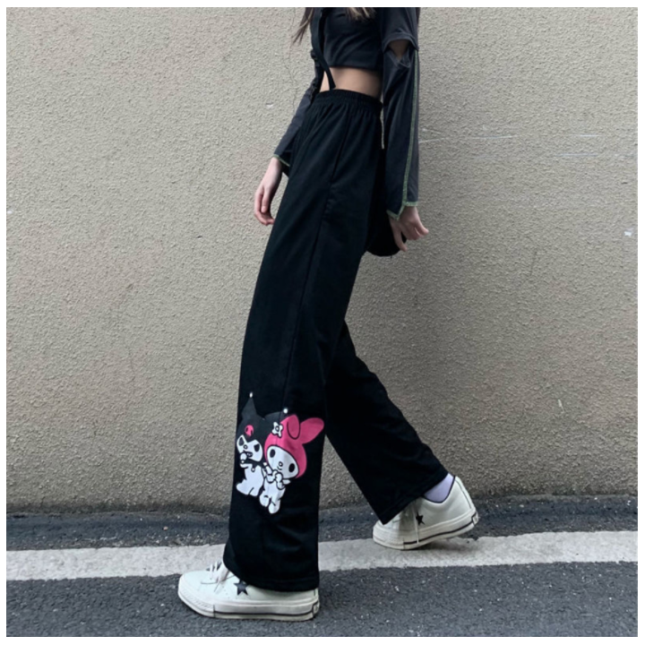 Vêtements japonais et coréens pour filles - Vêtements japonais et coréens pour filles - Pantalon Cargo Fluide Rabitto
