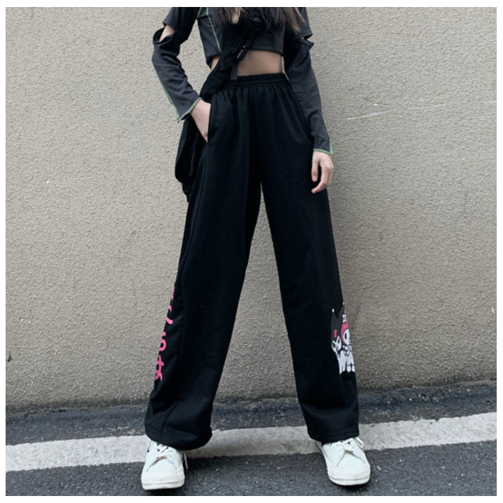 Vêtements japonais et coréens pour filles - Vêtements japonais et coréens pour filles - Pantalon Cargo Fluide Rabitto