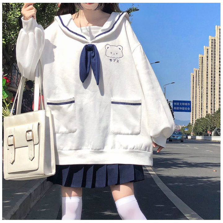 Vêtements japonais et coréens pour femmes - Sweat Oversize Beā