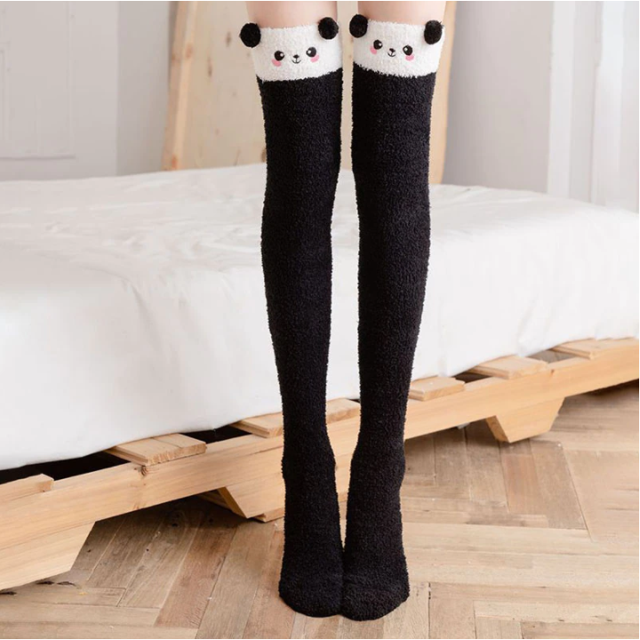 Chaussette Polaire Kawaii Panda