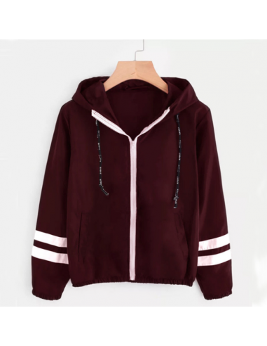 Veste Légère Coupe Vent Burgundy Kaze