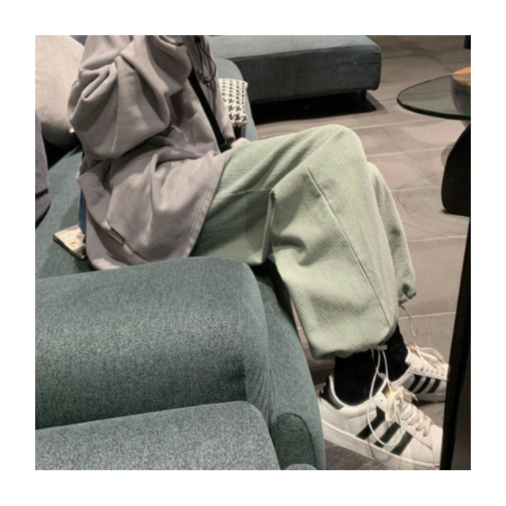 Vêtements japonais et coréens pour filles - Vêtements japonais et coréens pour filles - Pantalon Velours Vert Pasuteru